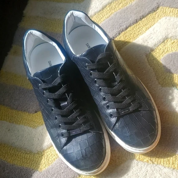 Saint + Sofia Hampsted Sneaker Croc Leather Sneakers - Picture 2 of 10